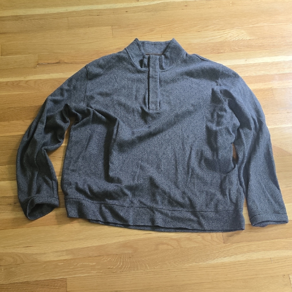 Jos. A. Bank Charcoal Pullover Sweater - Tweed Look